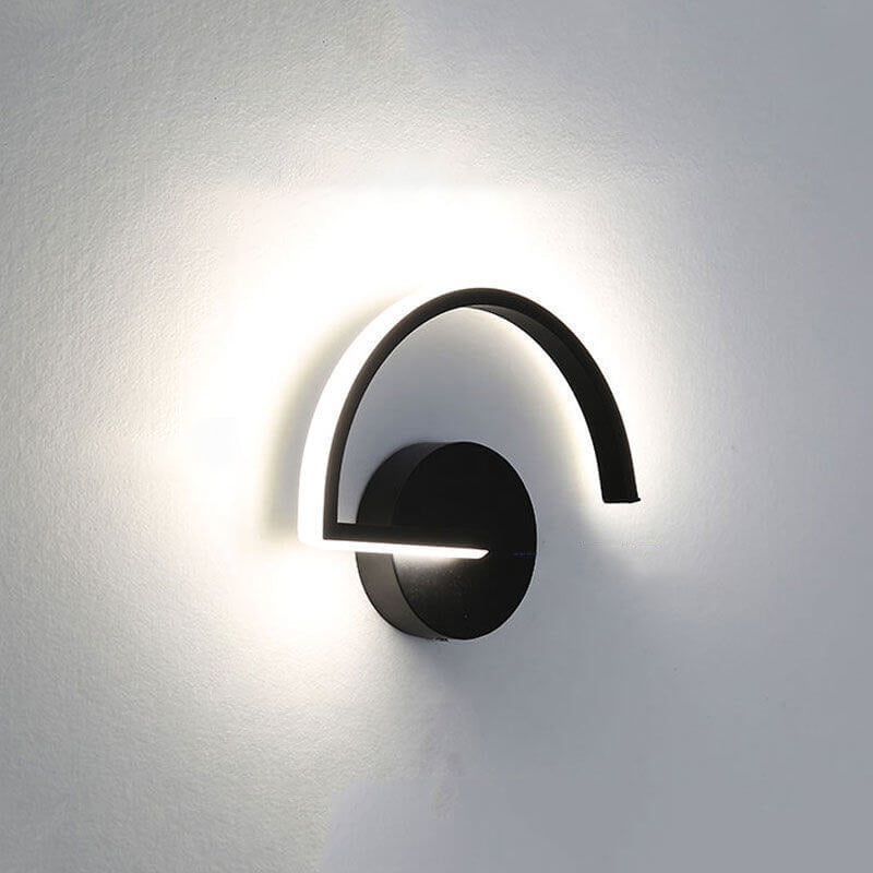 Modern Creative Half Round Iron LED Wall Sconce Lamp