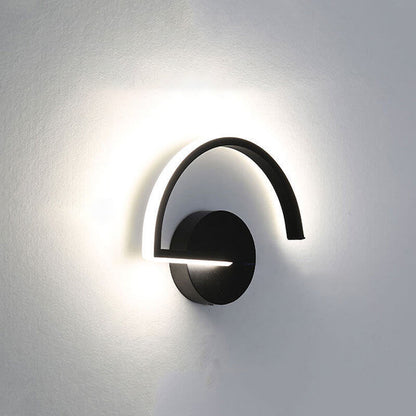 Modern Creative Half Round Iron LED Wall Sconce Lamp