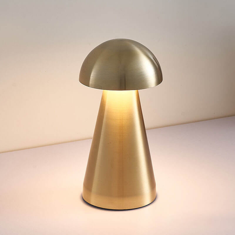 Modern Light Luxury Creative Wrought Iron Mushrooms USB LED Table Lamp