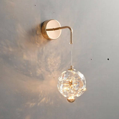 مصباح حائط LED كريستالي فاخر حديث لغرفة النوم 