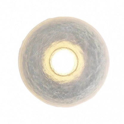 Contemporary Nordic Resin Wrought Iron Round LED Wall Sconce Lamp For Bedroom