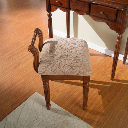 Traditional European Square Tufted Microfiber Leather Upholstered Vanity Stool Low Back For Bedroom