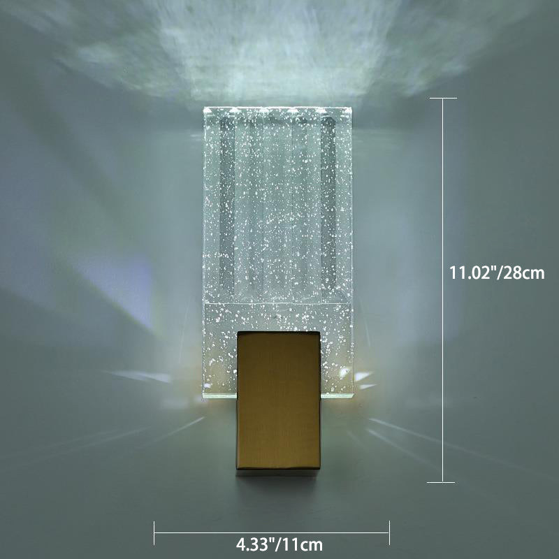 مصباح حائط LED كريستالي مربع الشكل بتصميم عصري بسيط لغرفة المعيشة