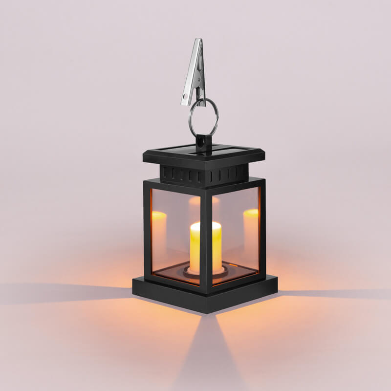 Solar Retro Candle Lantern LED Outdoor Hanging Light