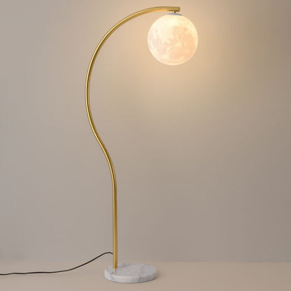 Modern Minimalist Iron Marble 1-Light Standing Floor Lamp