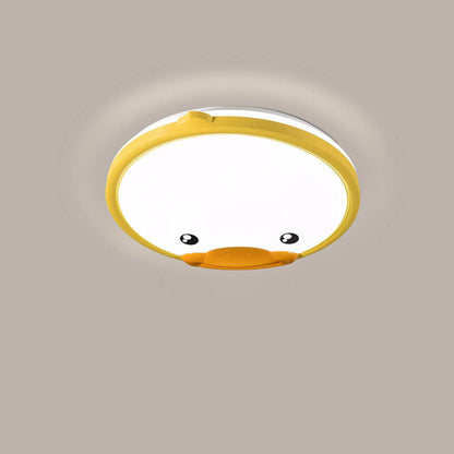 Creative Adorable Duck Totoro Acrylic Round LED Kids Flush Mount Ceiling Light