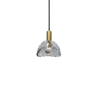 مصباح LED حديث إبداعي على شكل قبة من الكريستال والنحاس 