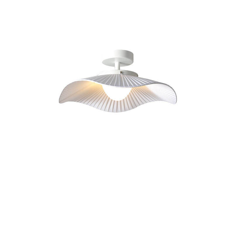 مصباح LED شبه مدمج بتصميم ورقة اللوتس القماشية الإبداعية الحديثة 