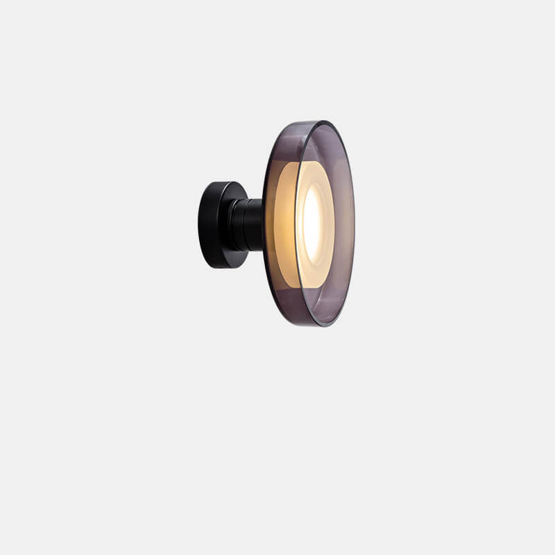Nordic Vintage Round Hardware Glass LED Wall Sconce Lamp