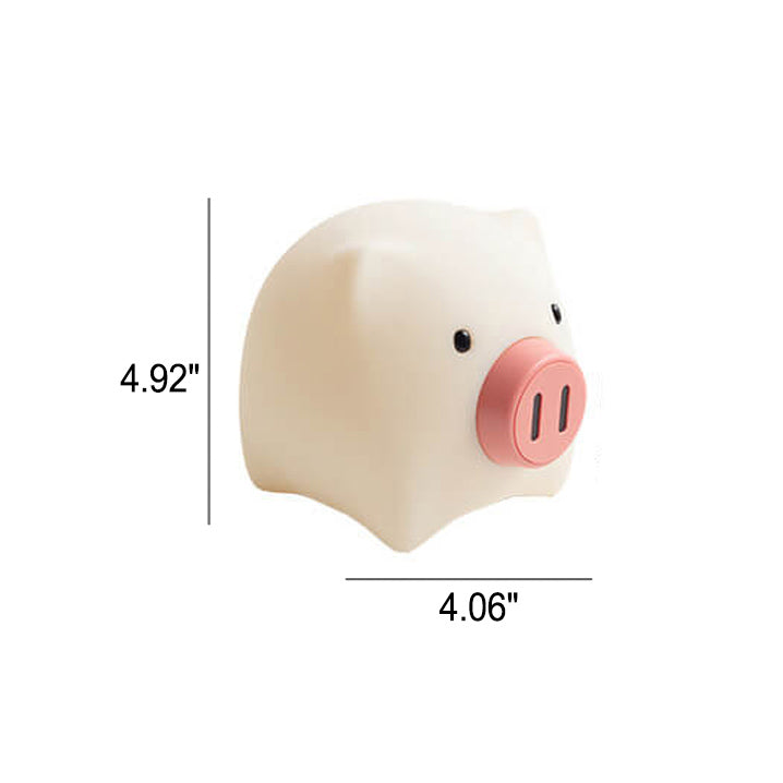Creative Cute Pig Touch Timer LED Night Light Decorative Table Lamp