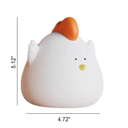 Creative Cartoon Silicone Little Fat Chicken LED USB Pat  Night Light Table Lamp
