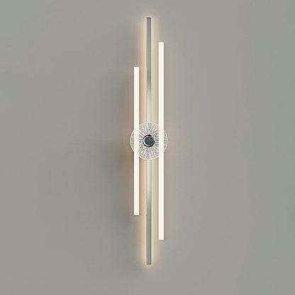 مصباح حائط LED من الألومنيوم بتصميم شريطي طويل وعصري بسيط لغرفة المعيشة 