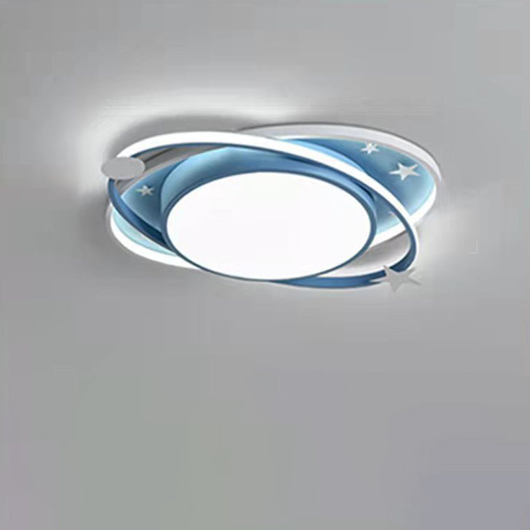 مصباح سقف LED دائري بيضاوي الشكل من الأكريليك والألومنيوم بتصميم آرت ديكو حديث لغرفة النوم 