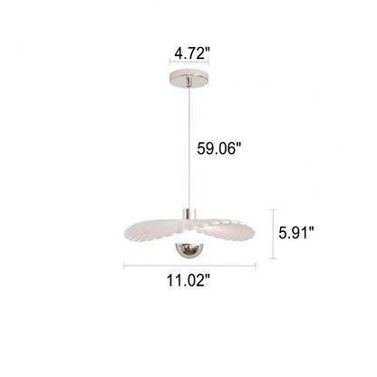 Modern Minimalist White Seashell LED Pendant Light