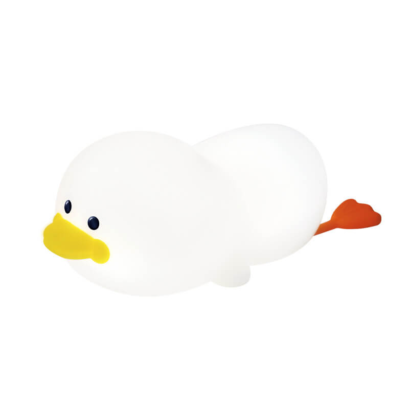 Modern Creative Cute Duck Silicone USB Rechargeable LED Pat Night Light Table Lamp