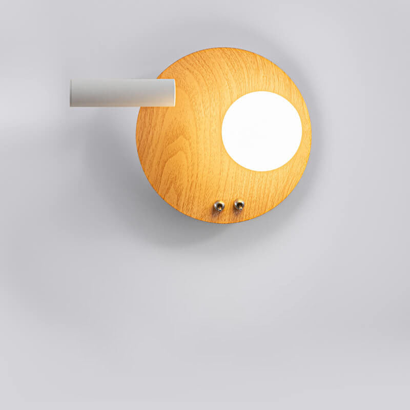 مصباح حائط LED دائري مربع من الحديد بتصميم إبداعي إسكندنافي 