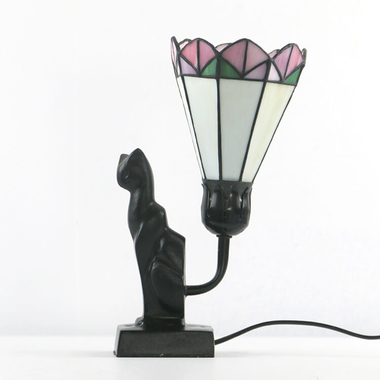 Tiffany Glass Flared Eye Protection Night Light 1-Light Table Lamp