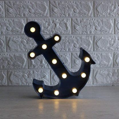 Scandinavian Modern Boat Anchor ABS Battery LED Wall Sconce Lamp