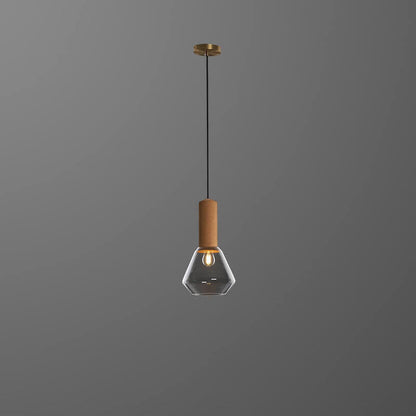 Modern Luxury Copper Glass Jar 1-Light Pendant Light