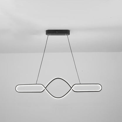 Modern Minimalist Bow Line Island Light LED Chandelier