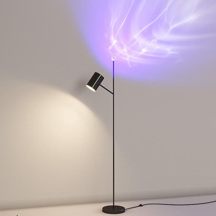 Modern Minimalist Rod Hardware Acrylic LED Standing Floor Lamp