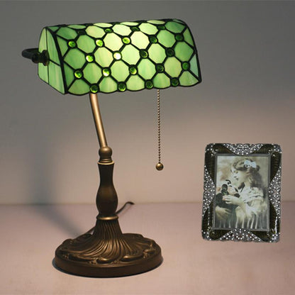 Vintage Creative Glass 1-Light Zipper Switch Table Lamp