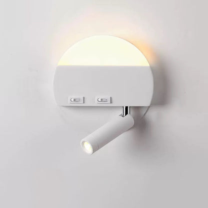 مصباح حائط للقراءة LED مصنوع من الأكريليك والألومنيوم بتصميم دائري مربع بسيط وحديث 