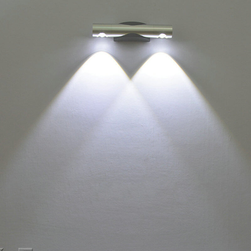 مصباح حائط LED أسطواني دوار حديث إبداعي من الألومنيوم 