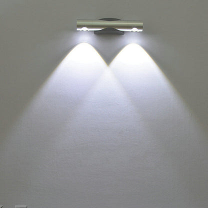 مصباح حائط LED أسطواني دوار حديث إبداعي من الألومنيوم 