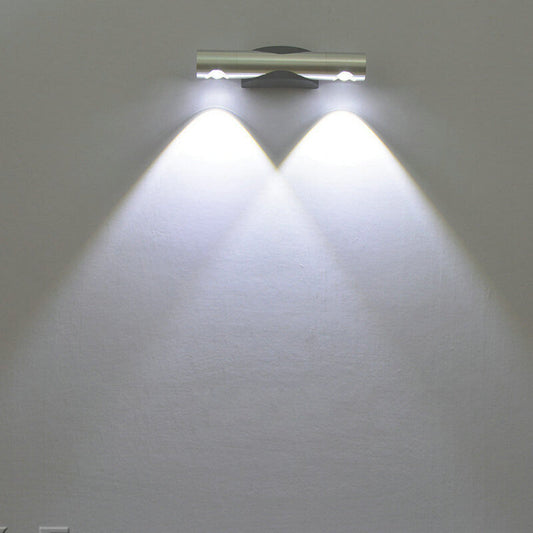مصباح حائط LED أسطواني دوار حديث إبداعي من الألومنيوم 