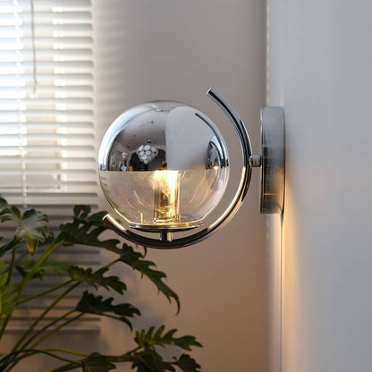 Contemporary Creative Hardware Ball 1-Light Wall Sconce Lamp For Bedroom