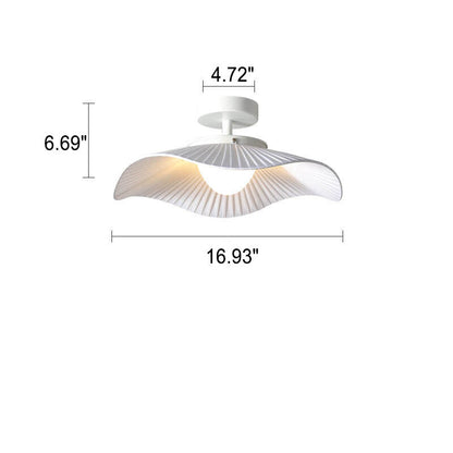 مصباح LED شبه مدمج بتصميم ورقة اللوتس القماشية الإبداعية الحديثة 