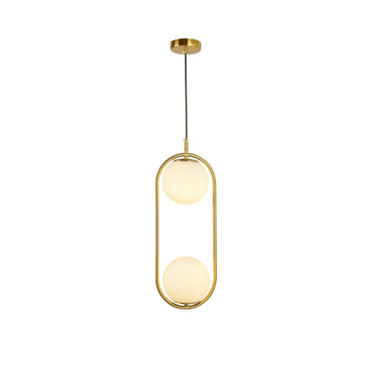 Modern Light Luxury Minimalist Oval Glass Orb 1/2-Light Pendant Light