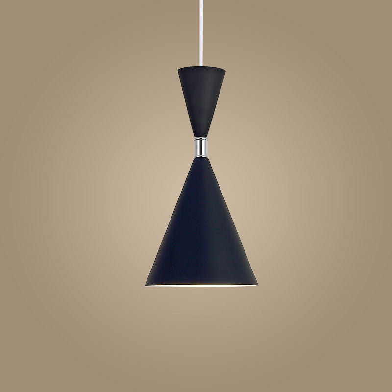 Nordic Minimalist Cone Solid Color Iron Aluminum 1-Light Pendant Light