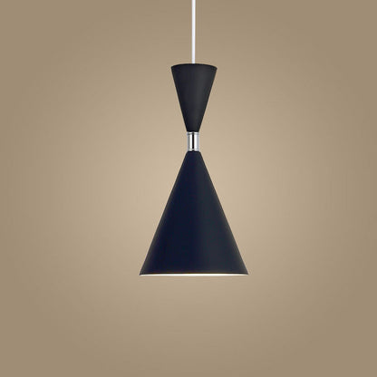 Nordic Minimalist Cone Solid Color Iron Aluminum 1-Light Pendant Light