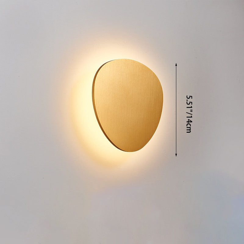 Contemporary Scandinavian Triangle Round Aluminum Acrylic LED Wall Sconce Lamp For Bedroom