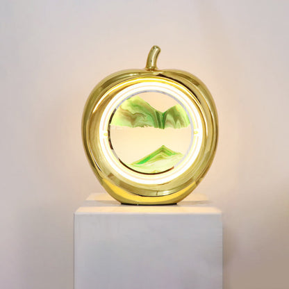 Creative Apple Quicksand Painting Decorative Ambient LED Table Lamp