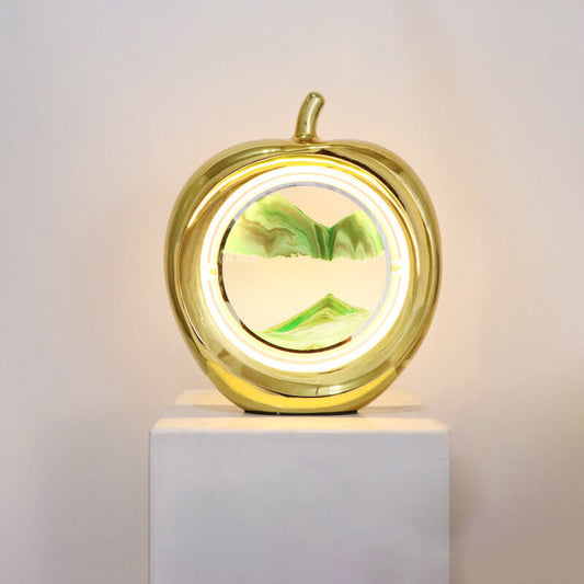 Creative Apple Quicksand Painting Decorative Ambient LED Table Lamp