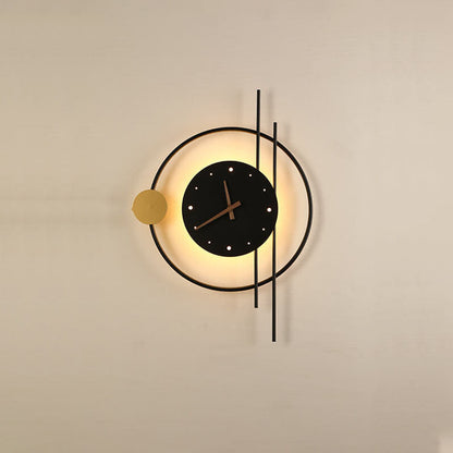 مصباح حائط LED بتصميم ساعة حديدية إبداعية حديثة من نورديك 