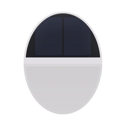 Solar Outdoor Waterproof Round Flat Body Radar Sensor LED Wall Sconce Lamp