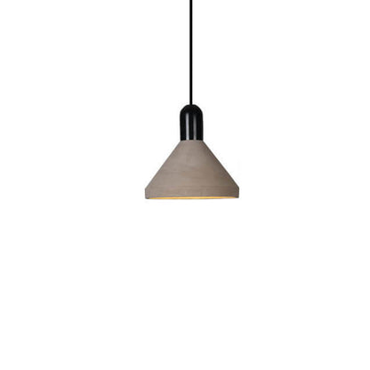 Industrial Style Solid Wood Cement 1-Light Pendant Light