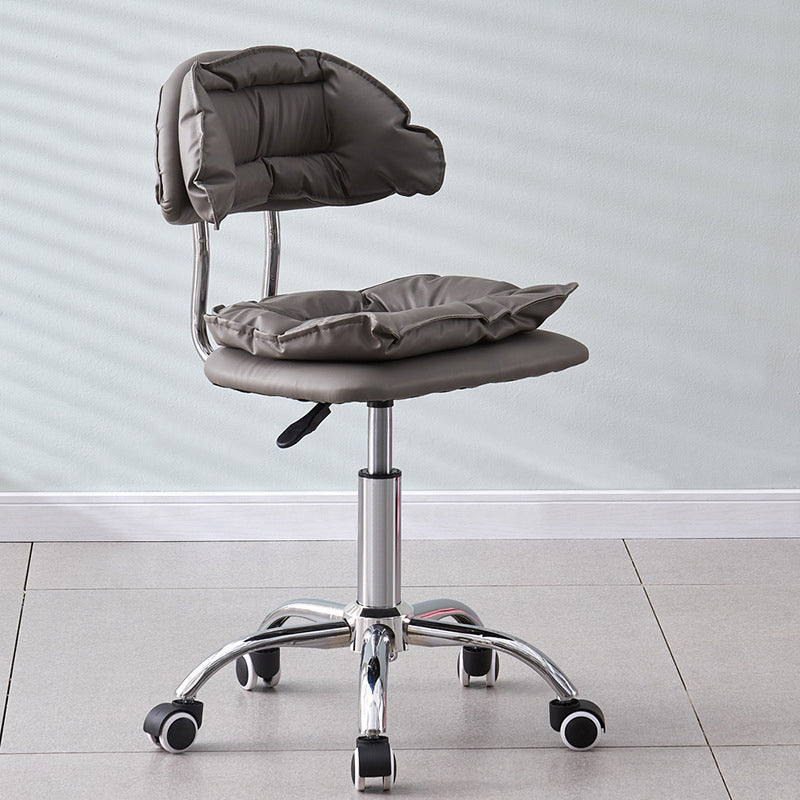 Modern Minimalist Square Cushion Faux Leather Metal Bar Stool Backrest Height Adjustable For Dining Room