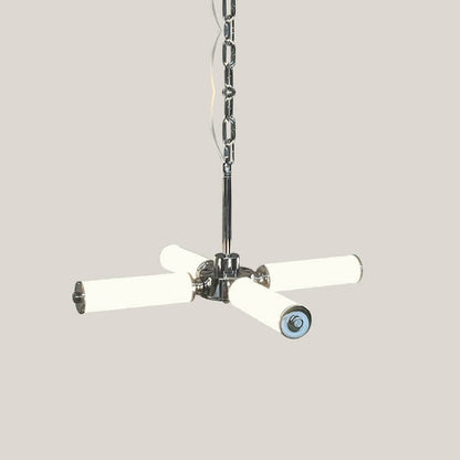 Industrial Stainless Steel Branch Design 4-Light LED Chandelier