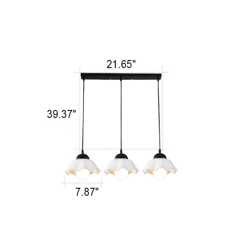 مصباح معلق سيراميكي من Nordic Rustic Hardware بإضاءة 1/3 