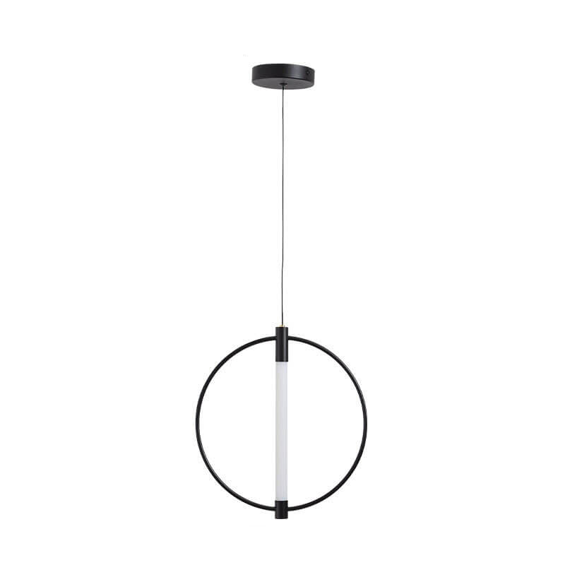 Nordic Modern Ring Wrought Iron Acrylic LED Pendant