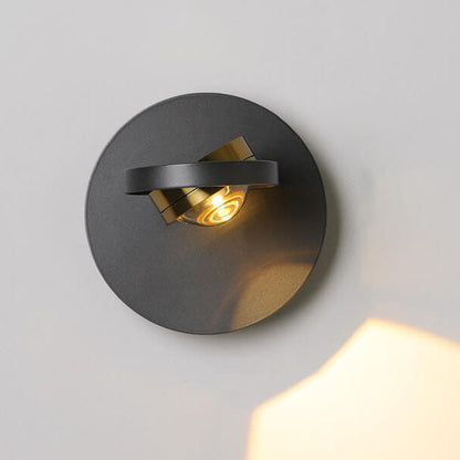 مصباح حائط LED دائري هندسي بسيط من الألومنيوم بتصميم نورديك 