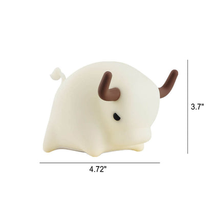 Animal Cow Silicone USB Timer Dimmable LED Night Light Table Lamp