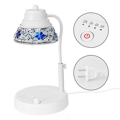 Contemporary Scandinavian Disc Cylinder Iron Plastic Crystal 1-Light Aromatherapy Melting Wax Table Lamp For Bedroom
