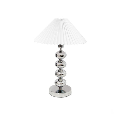 Modern Light Luxury Simple Wrought Iron Pleats 1-Light Table Lamp