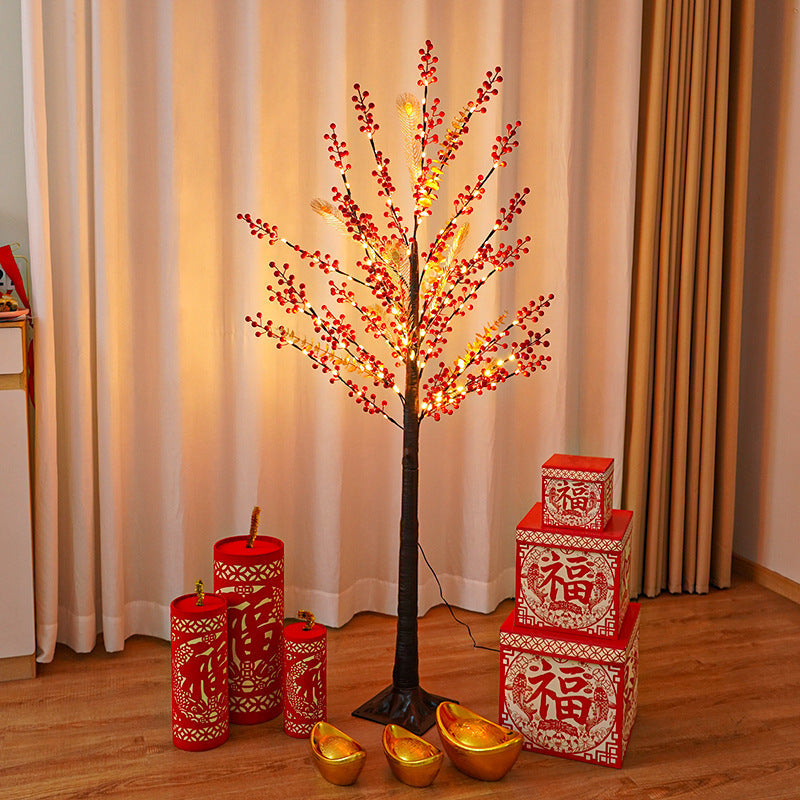 Modern Holiday Decor Birch Tree Plastic LED Standing Floor Lamp